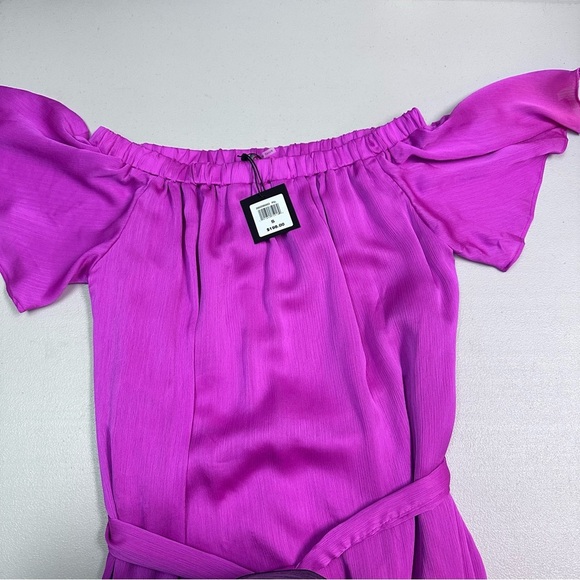 Trina Turk Women’s Elegant Purple Off-Shoulder Dress Size S - Picture 7 of 9